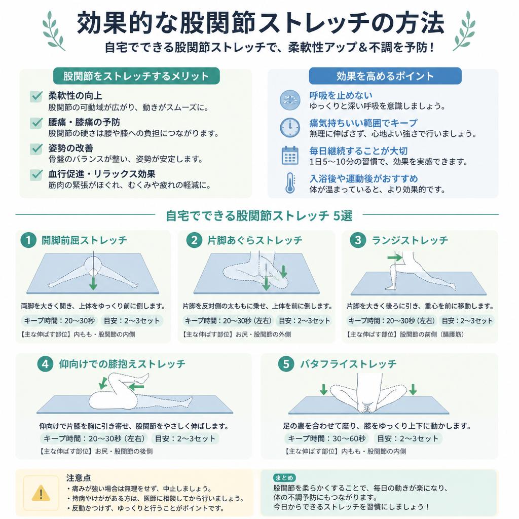 股関節ストレッチで柔軟性アップ！